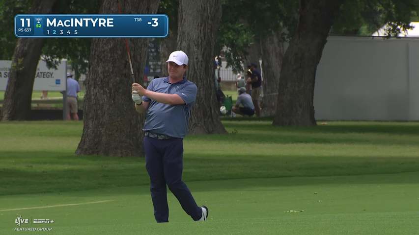 Robert MacIntyre makes birdie on No. 11 at Charles Schwab