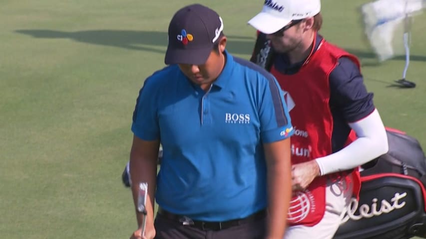 Byeong Hun An's birdie putt from the fringe at WGC-HSBC Champions 