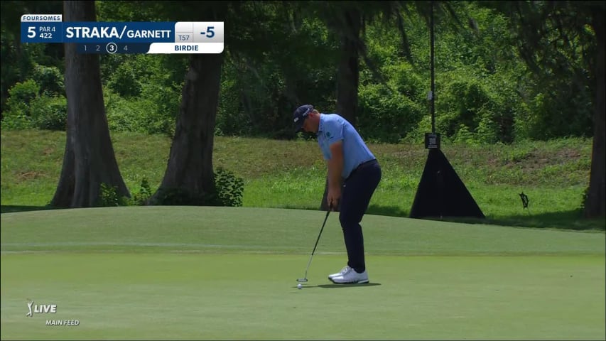 Sepp Straka cards birdie at Zurich Classic