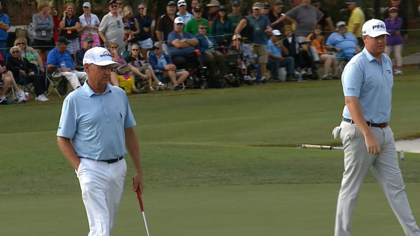 Team Love's finishing birdie at PNC Father Son