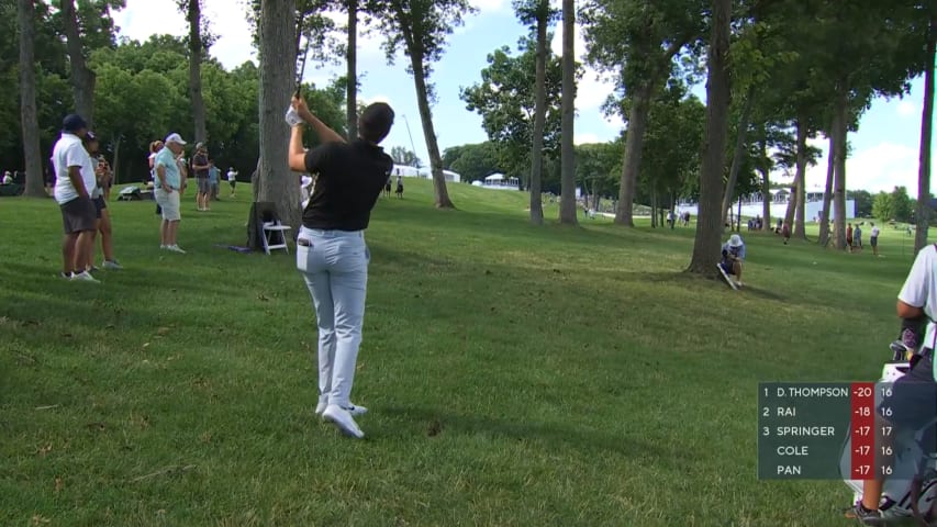 Davis Thompson scrambles to make birdie at John Deere