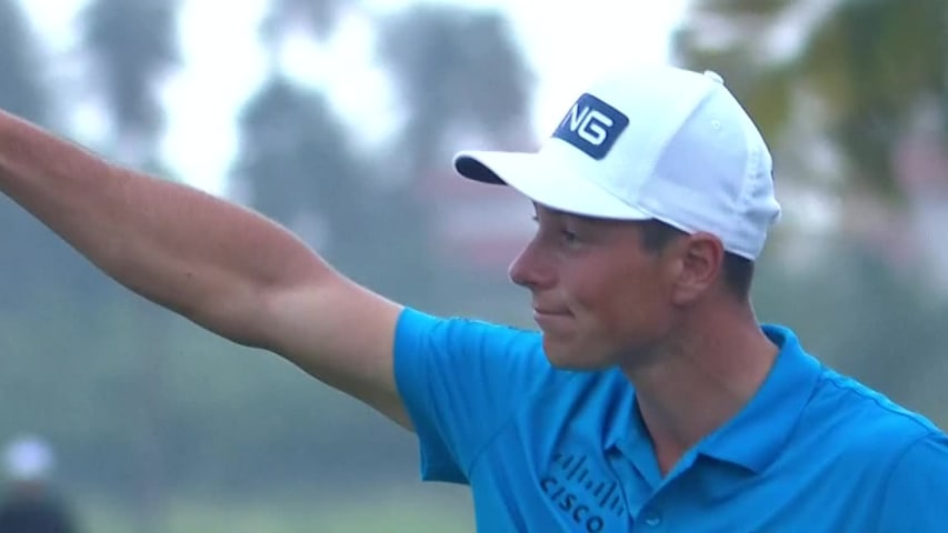 Viktor Hovland birdies the last to win at Puerto Rico