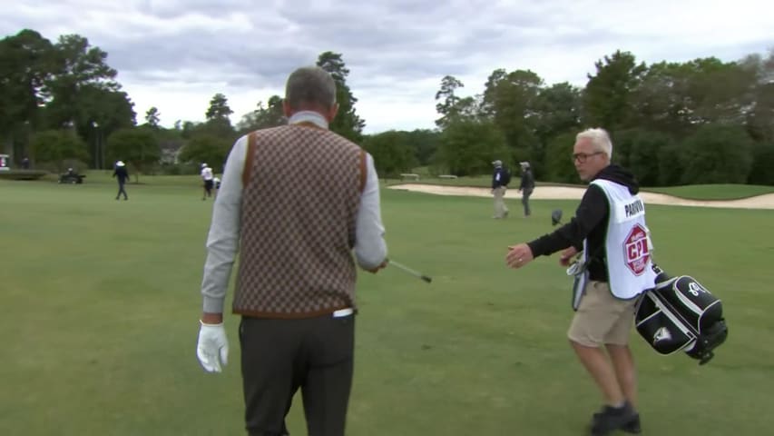 Jesper Parnevik converts birdie putt at SAS Champ