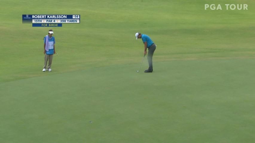 Robert Karlsson sinks long birdie putt at the Charles Schwab Series 