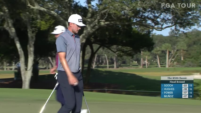 Mackenzie Hughes makes birdie on No. 16 at The RSM Classic