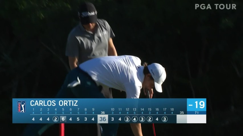 Carlos Ortiz jars birdie putt at Mayakoba