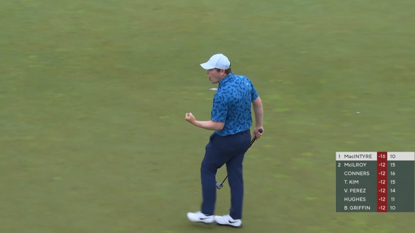 Robert MacIntyre rolls in 21-footer for clutch birdie at RBC Canadian