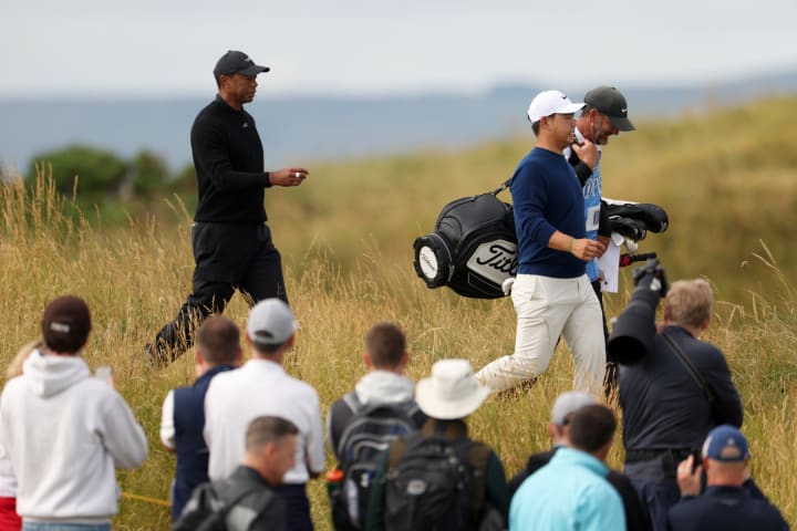 Tiger Woods, Tom Kim play practice round ahead of The Open