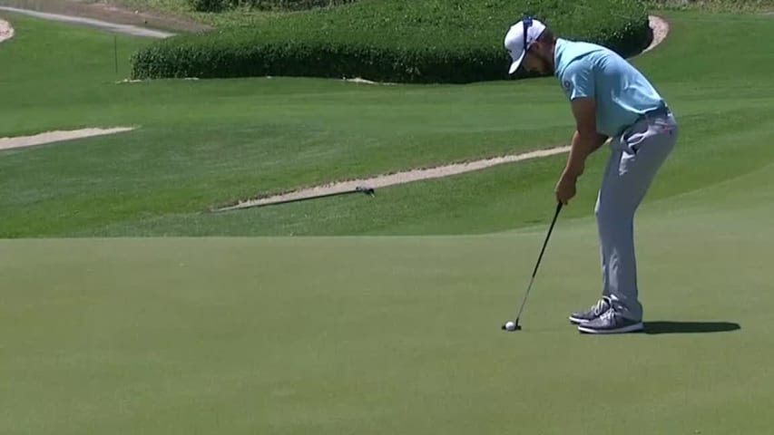 Chris Stroud’s lengthy birdie putt at Corales Puntacana