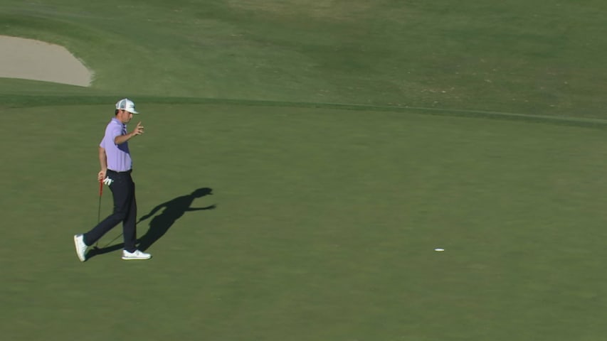 J.T. Poston's 18-footer catches the edge for birdie at Shriners