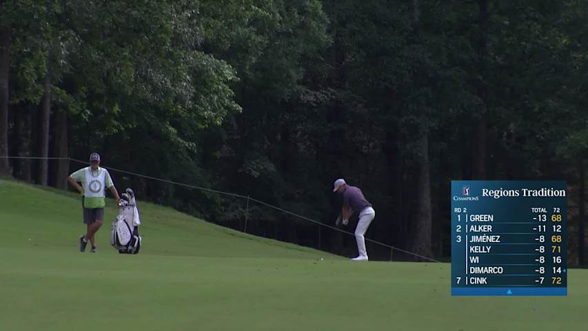 Steven Alker makes birdie on No. 13 at Regions Tradition