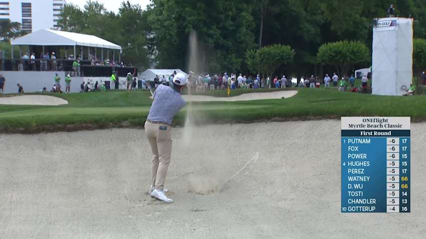 Mackenzie Hughes makes birdie on No. 16 at ONEflight Myrtle