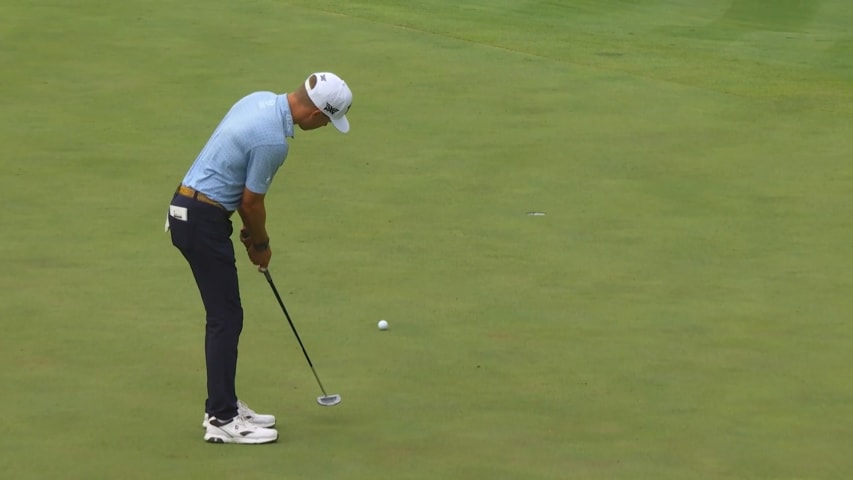 Eric Cole sinks a 22-foot birdie putt at John Deere