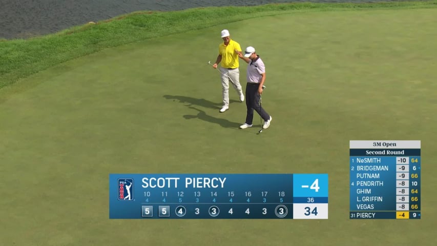 Scott Piercy buries 37-foot eagle putt at 3M Open