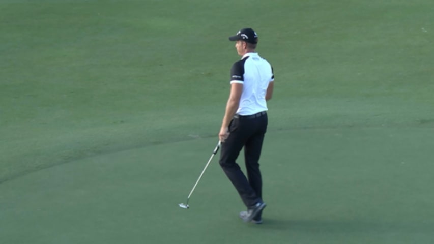 Henrik Stenson hits a fabulous approach at Hero World Challenge