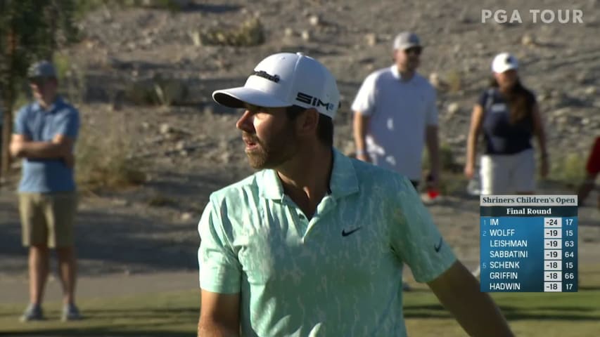 Matthew Wolff makes birdie on No. 15 at Shriners