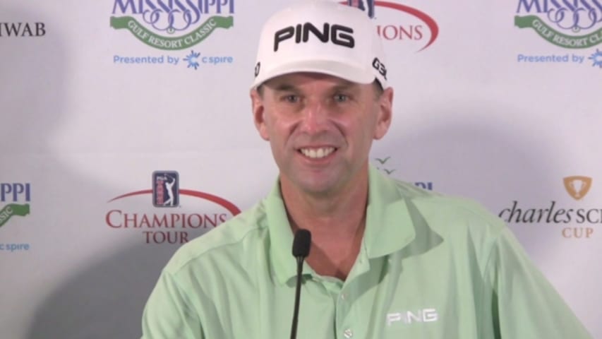 Kevin Sutherland news conference after Round 2 at Mississippi Gulf Resort Classic