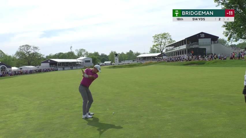 Jacob Bridgeman makes birdie on No. 18 at Truist Championship