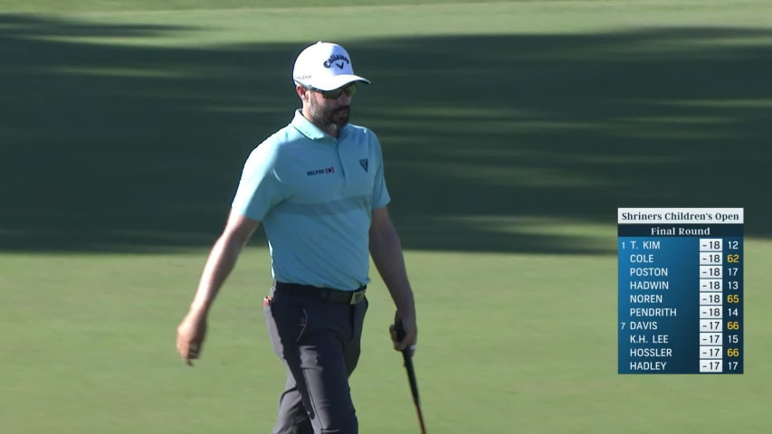 Adam Hadwin sinks 35-foot birdie putt at Shriners Children's Open