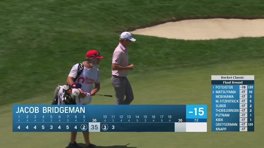 Jacob Bridgeman makes birdie on No. 11 at Rocket Classic