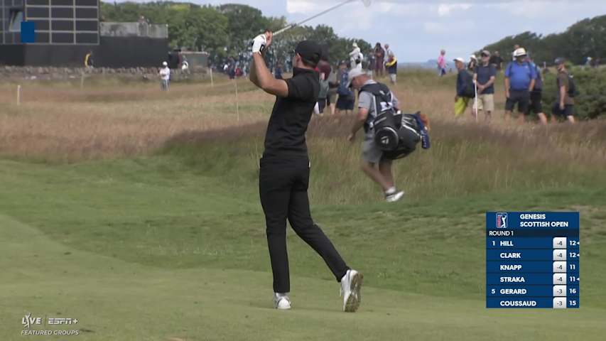 Ludvig Åberg makes birdie on No. 2 at Genesis Scottish Open