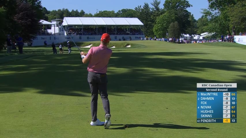 Taylor Pendrith sticks it close to set up birdie at RBC Canadian