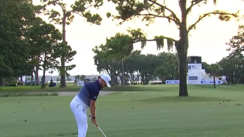 Tyrrell Hatton uses nice approach to set up birdie at RBC Heritage