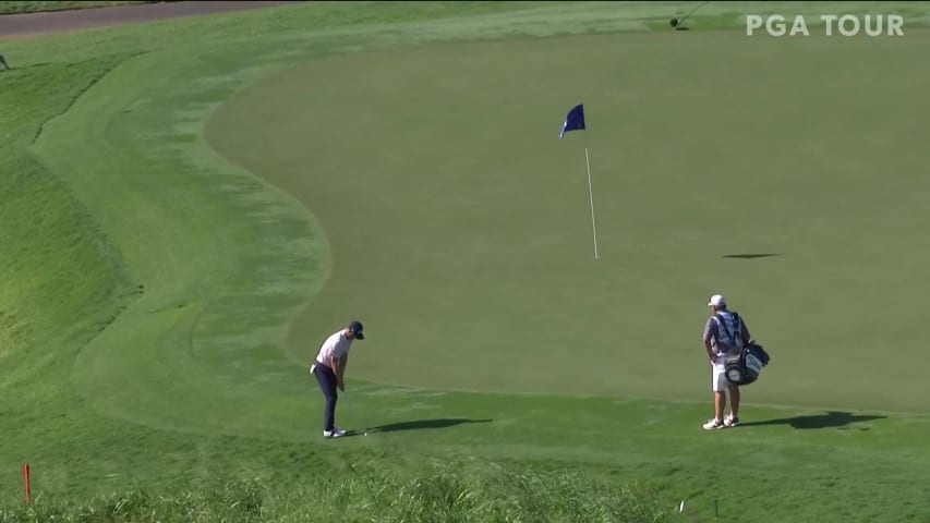 Justin Thomas makes birdie on No. 18 at Sentry