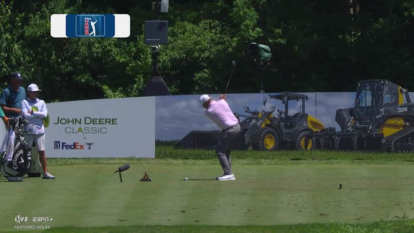 Brice Garnett makes birdie on No. 16 at John Deere