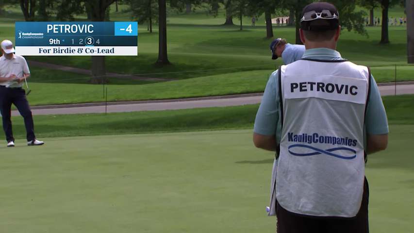 Tim Petrovic makes birdie on No. 9 at Kaulig Companies Championship