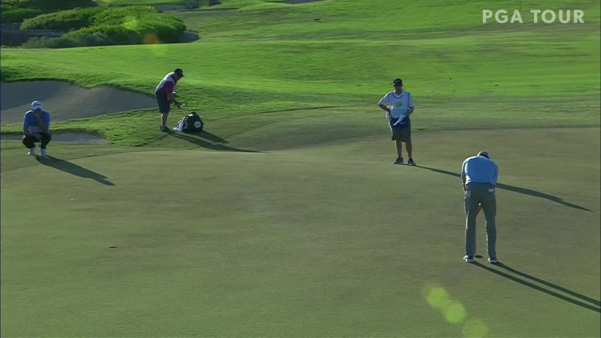 Nate Lashley makes birdie on No. 18 in Round 4 at Corales Puntacana