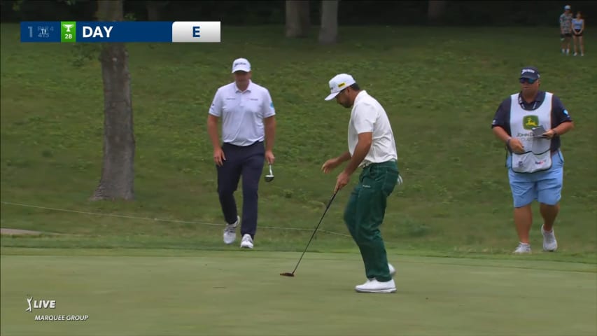 Jason Day's approach to 8 feet leads to birdie at John Deere