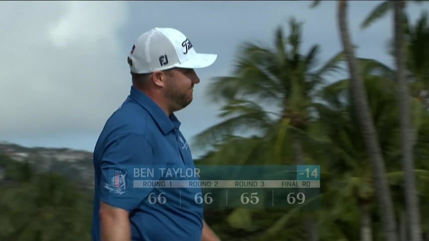 Ben Taylor makes birdie on No. 18 at Sony Open