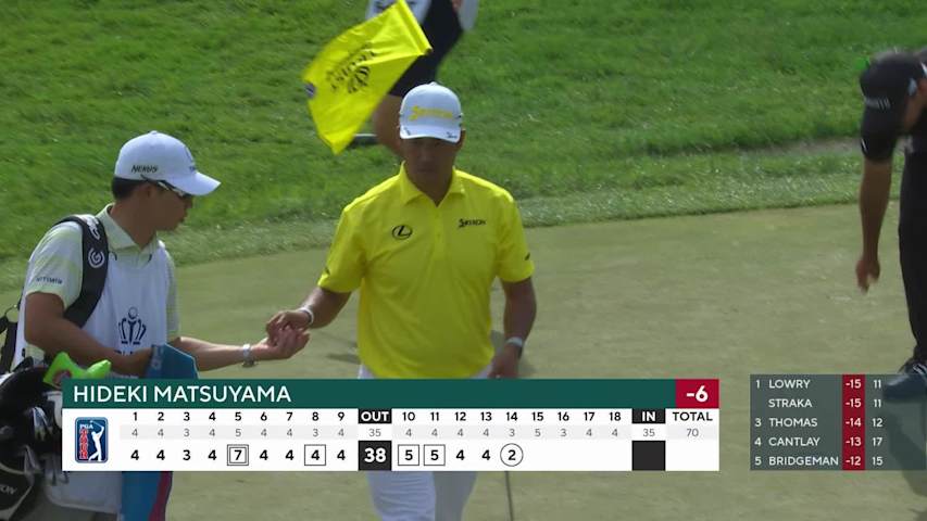 Hideki Matsuyama makes birdie on No. 14 at Truist Championship