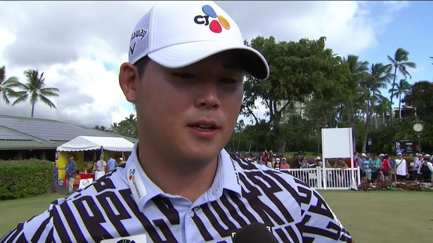 Si Woo Kim speaks after comeback victory by one at Sony Open