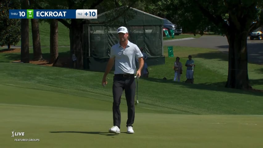 Austin Eckroat reaches in two leading to birdie at Wells Fargo