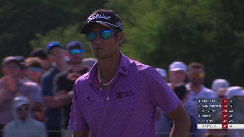 Ricky Castillo makes birdie on No. 18 at THE CJ CUP