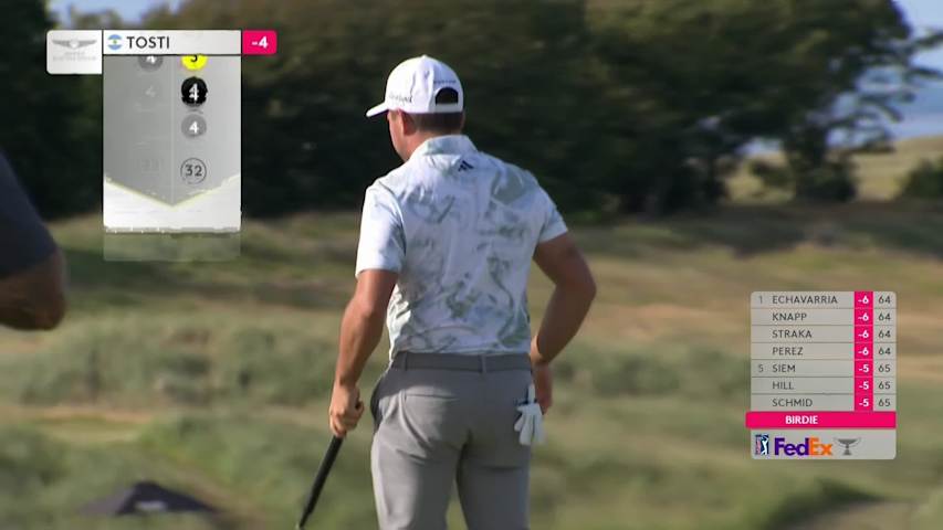Alejandro Tosti makes birdie on No. 8 at Genesis Scottish Open