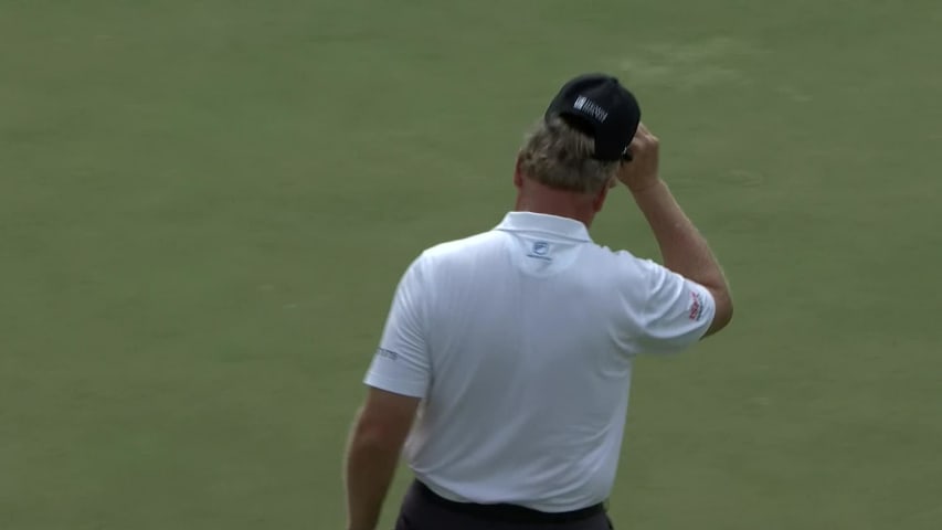 Ernie Els makes birdie on No. 18 at Tradition