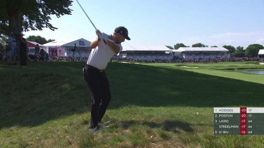 Lee Hodges makes birdie on No. 18 at 3M Open