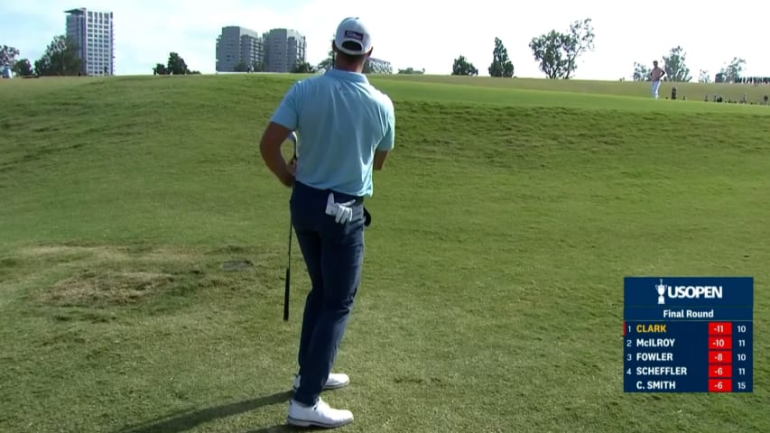 Wyndham Clark’s saucy wedge leads to par-save at U.S. Open