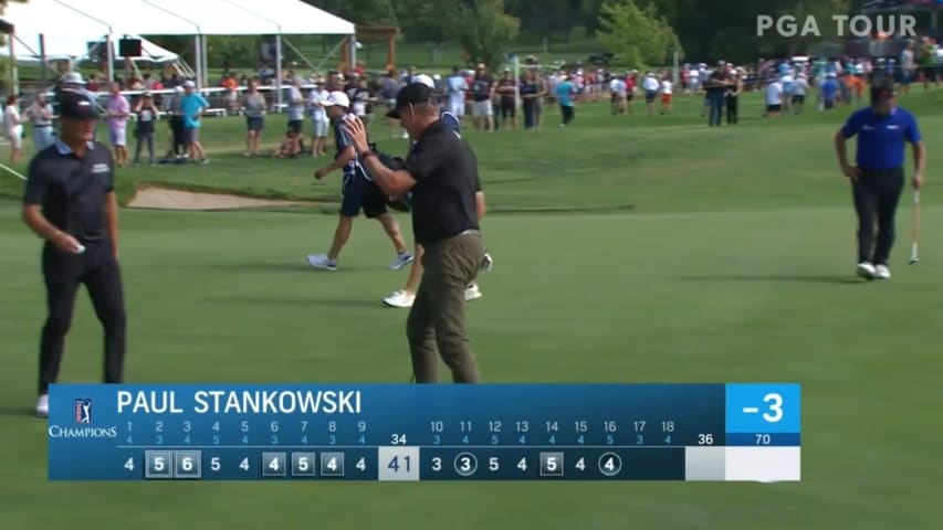 Paul Stankowski finishes short birdie at Sanford International