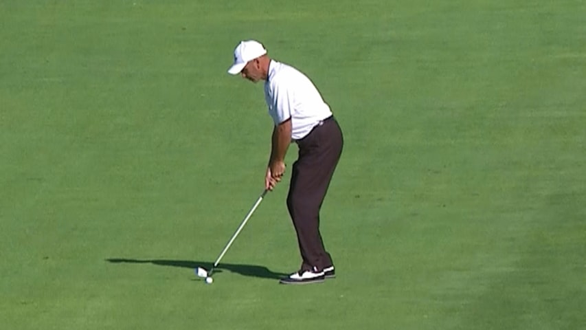 Rocco Mediate's approach sets up birdie putt at The Ally Challenge