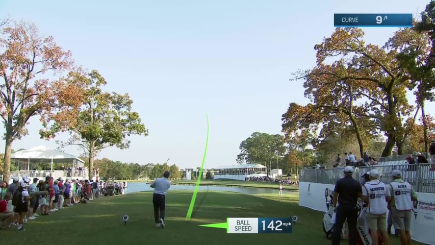 Rod Pampling's nice tee shot leads to birdie at Simmons Bank