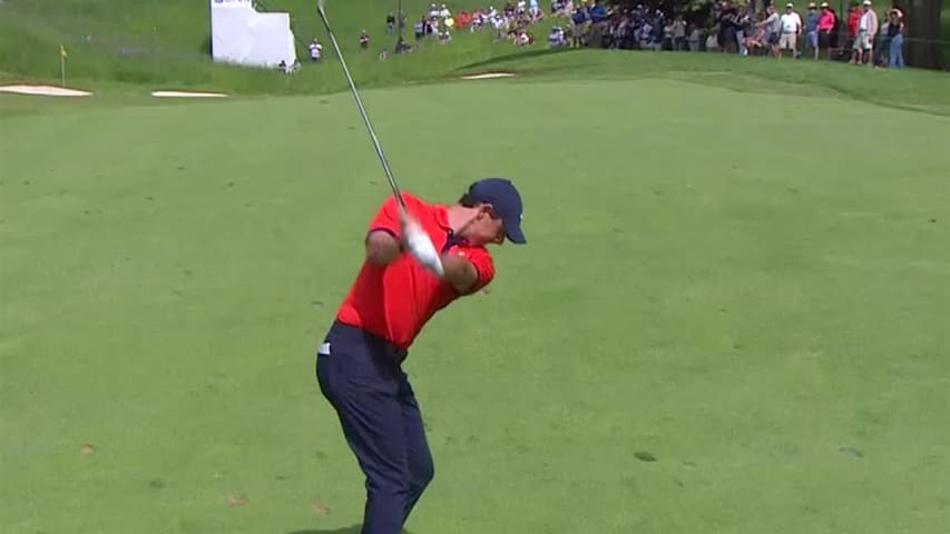 Rory McIlroy's approach to 4 feet on No. 12 at RBC Canadian