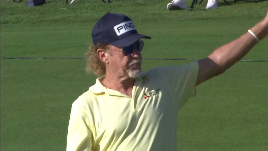 Miguel Angel Jiménez closes with beautiful birdie on No. 18 at Mitsubishi