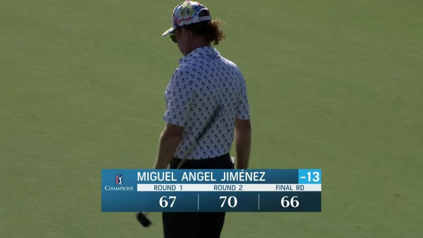 Miguel Angel Jiménez closes with birdie at Mitsubishi