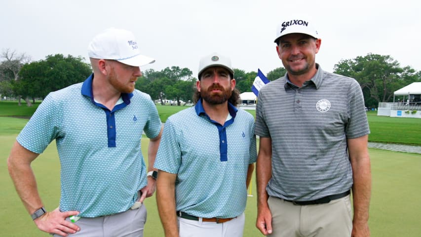 Dude Perfect and Keegan Bradley meet at Charles Schwab