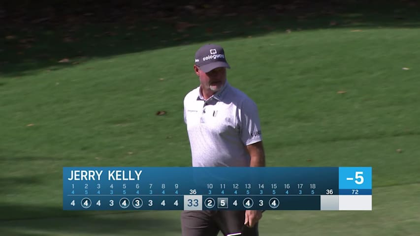 Jerry Kelly makes birdie on No. 15 at Regions Tradition