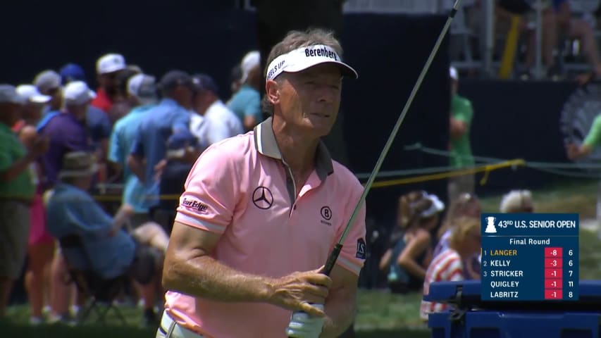 Bernhard Langer misses an ace by inches at U.S. Senior Open